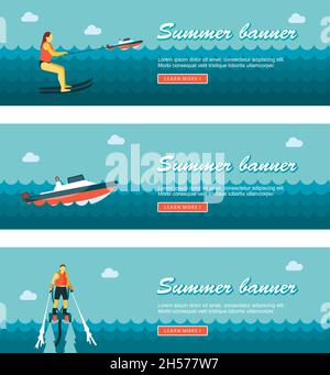 Banner vettoriali per viaggi e vacanze. Ora legale. Vacanze, eps 10 Illustrazione Vettoriale