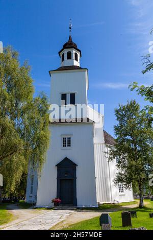 Chiesa di legno a Tynset Norvegia Foto Stock