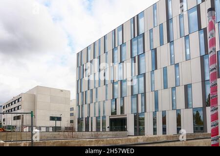 Campus di ricerca Garching presso l'Università tecnica di Monaco (TUM), Germania - Galileo, nuovo centro per il campus di ricerca lungo 200 metri per congr Foto Stock