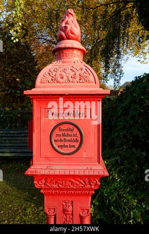 Il vecchio allarme incendio a Berlino Foto Stock