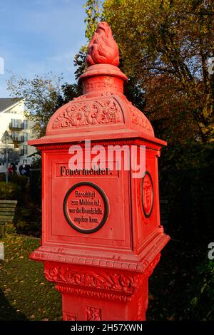 Il vecchio allarme incendio a Berlino Foto Stock