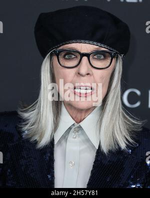 Los Angeles, Stati Uniti. 6 novembre 2021. LOS ANGELES, CALIFORNIA, Stati Uniti d'America - 06 NOVEMBRE: Diane Keaton arriva al 10° gala annuale del film d'arte LACMA 2021 che si tiene presso il Los Angeles County Museum of Art il 6 novembre 2021 a Los Angeles, California, Stati Uniti. (Foto di Xavier Collin/Image Press Agency/Sipa USA) Credit: Sipa USA/Alamy Live News Foto Stock