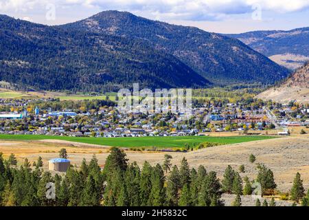 Merritt è una città situata nella valle di Nicola, nel sud-centrale degli interni della British Columbia, Canada. Foto Stock