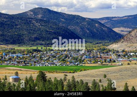 Merritt è una città situata nella valle di Nicola, nel sud-centrale degli interni della British Columbia, Canada. Foto Stock