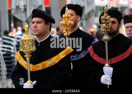 Vienna, Austria. 7 giugno 2012. Processione del Corpus Christi a Vienna Foto Stock