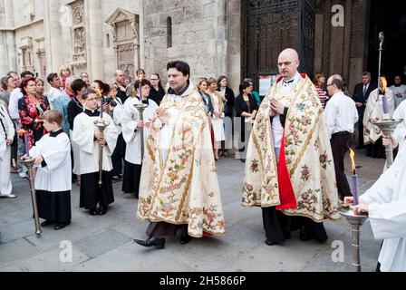 Vienna, Austria. 7 giugno 2012. Processione del Corpus Christi a Vienna Foto Stock