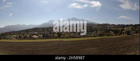 Città svizzera di Flims in autunno Foto Stock