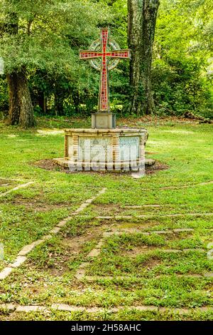 Chiesa episcopale di Grace-Calvario, East Green Street, Clarkesville, Georgia Foto Stock