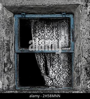 harris cottage finestra Foto Stock