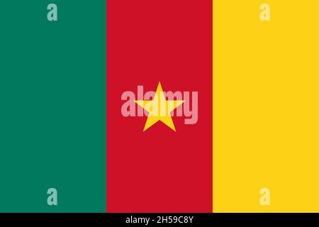 Bandiera Del Camerun Badge Vettoriale E Icona Versione Orientamento Orizzontale Gm1156465951 315186545