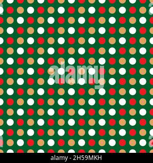 Modello senza giunture regalo Christmas dot Illustrazione Vettoriale