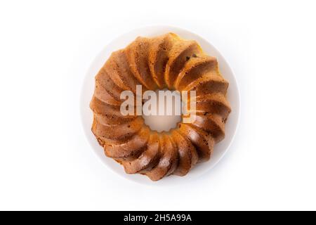 Tradizionale panca con uvetta isolata su sfondo bianco Foto Stock