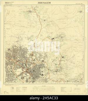 Gerusalemme Mappa, Mappa di Gerusalemme, Gerusalemme Stampa, Jerusalem Poster, Old Jerusalem Mappa, Mappa di Israele, Israele Mappa, Israele Stampa, Israele Art, Israele Foto Stock