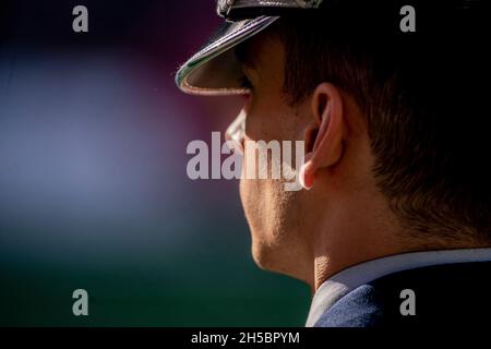 Sulla sfilata, soldato sulla sfilata Foto Stock