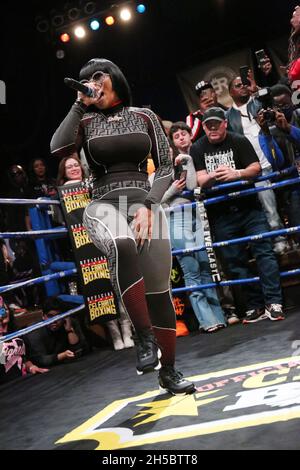 Atlantic City, New Jersey, USA. 6 novembre 2021. Blac Chyna si esibisce al Celebrity Boxing presso lo Showboat Hotel di Atlantic City, New Jersey il 6 novembre 2021. Credit: Starshooter/Media Punch/Alamy Live News Foto Stock