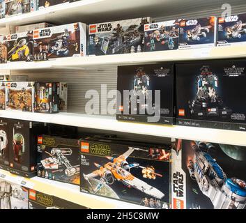 Star Wars Lego nel negozio di giocattoli. Foto Stock