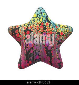 Decorazione a forma di stella in colori misti Illustrazione Vettoriale