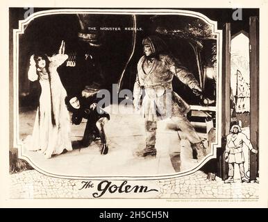 La carta Golem (Paramount, 1920) della lobby Foto Stock