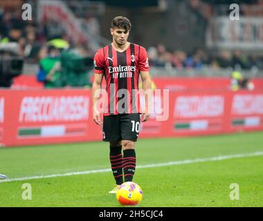 Milano, 07 novembre 2021 Brahim Diaz (AC Milan) durante la Serie Italiana Una partita di calcio tra AC Milan e FC Internazionale il 7 novembre 2021 A. Foto Stock