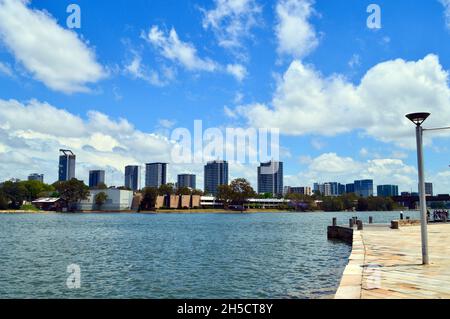 Una vista sul fiume Parramatta al Ryde di Sydney Foto Stock