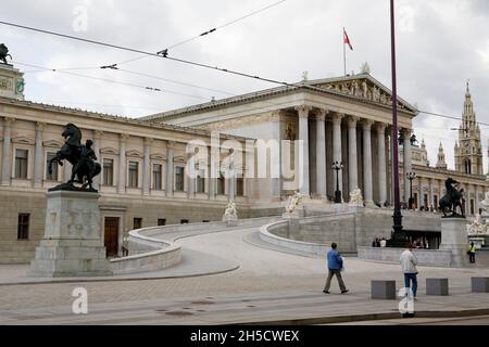 Edificio del Parlamento a Vienna, Austria, Vienna Foto Stock