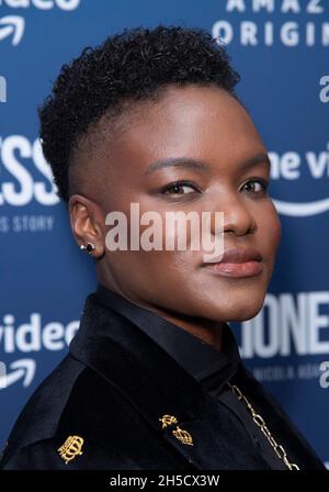 Londra, Regno Unito. 8 novembre 2021. Nicola Adams partecipa alla proiezione esclusiva di Lioness: The Nicola Adams Story presso Sea Containers di Londra. (Foto di Gary Mitchell/SOPA Images/Sipa USA) Credit: Sipa USA/Alamy Live News Foto Stock