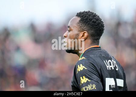 Venezia, Italia. 7 novembre 2021. Venezia's Ridgeciano HAPS ritratto durante Venezia FC vs AS Roma, serie italiana di calcio A match a Venezia, Italy, November 07 2021 Credit: Independent Photo Agency/Alamy Live News Foto Stock