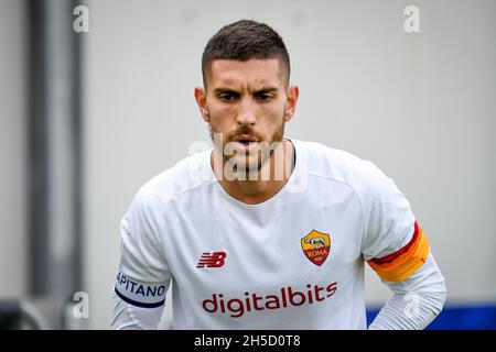 Venezia, Italia. 7 novembre 2021. Ritratto di Lorenzo Pellegrini di Roma durante il Venezia FC vs AS Roma, Serie italiana di calcio A match a Venezia, Italy, November 07 2021 Credit: Independent Photo Agency/Alamy Live News Foto Stock