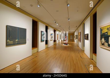 La National Gallery Singapore ospita attualmente la più grande collezione al mondo di arte moderna del sud-est asiatico in mostra presso l'ex Corte Suprema Foto Stock