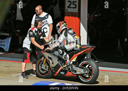 Álvaro Bautista-Aprilia MotoGP 2015 al circuito Barcelona Catalunya, Montmeló, Spagna Foto Stock