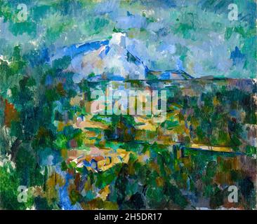 Paul Cezanne, Mont Sainte-Victoire, visto da Lauves, pittura paesaggistica, 1904-1906 Foto Stock