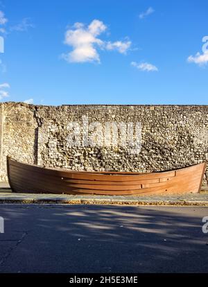 Replica medievale nave da carico, Western Esplanade, Southampton Hampshire Regno Unito Foto Stock