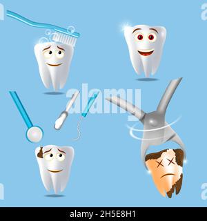 Servizi dentali professionali concetto vettoriale illustrazione isolata Illustrazione Vettoriale