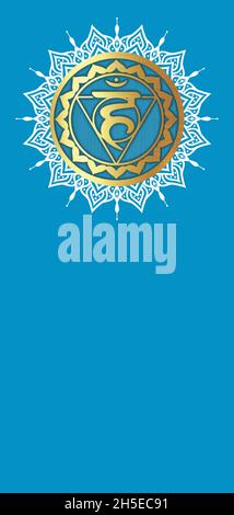 Set di chakra simbolo isolato su sfondo a colori Foto Stock