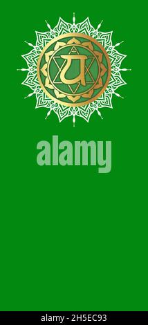 Set di chakra simbolo isolato su sfondo a colori Foto Stock