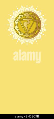 Set di chakra simbolo isolato su sfondo a colori Foto Stock