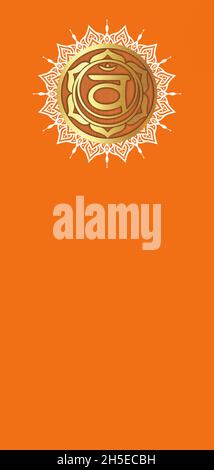 Set di chakra simbolo isolato su sfondo a colori Foto Stock