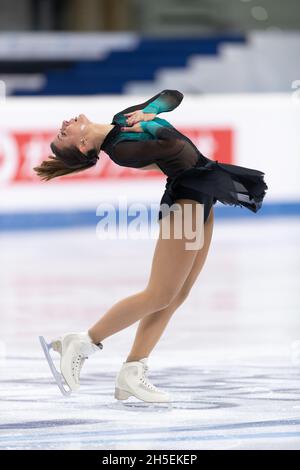 Nicole Schott dalla Germania compete nel programma Ladies Free durante il giorno 2 del Gran Premio ISU di Pattinaggio di figura - Gran Premio d'Italia a Palavela Foto Stock