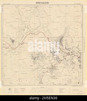 Mappa di Gerusalemme, Mappa di Gerusalemme, Stampa Gerusalemme, Poster di Gerusalemme, Arte di Gerusalemme, Arte del Muro di Gerusalemme, Mappe di Gerusalemme, Mappa di Israele, Mappa di Israele Foto Stock