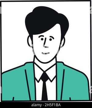 Ritratto uomo generico. Avatar sesso maschile predefinito Illustrazione Vettoriale