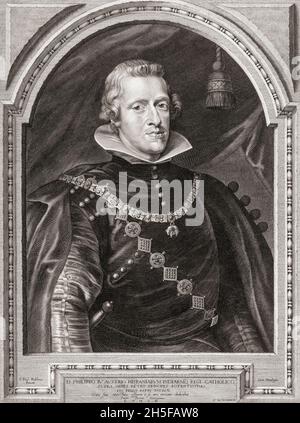 Re Filippo IV di Spagna. Felipe IV. 1605-1665. Dopo un dipinto di Peter Paul Rubens. Foto Stock