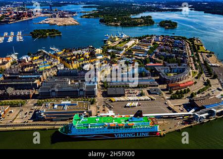 Helsinki in Finnland aus der Luft | Vista aerea di Helsinki in Finlandia Foto Stock