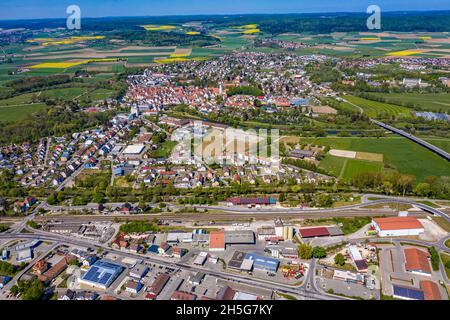 Riedlingen Luftbild | Die Stadt Riedlingen aus der Luft | Vista aerea della città tedesca Riedlingen Foto Stock