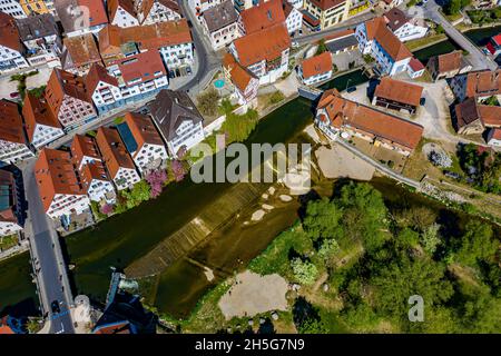 Riedlingen Luftbild | Die Stadt Riedlingen aus der Luft | Vista aerea della città tedesca Riedlingen Foto Stock