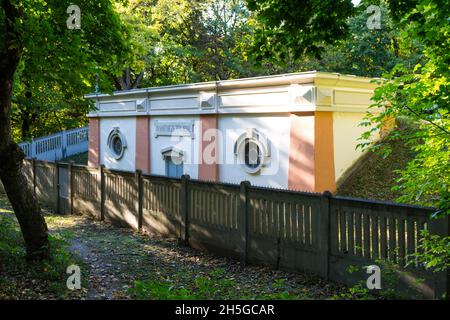 Acqua serbatoio di opere di costruzione 1891-1892, Becsi-domb, Sopron, Ungheria Foto Stock