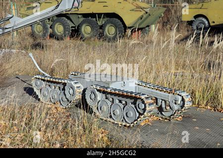 Museo all'aperto dei macchinari di Chernobyl Foto Stock