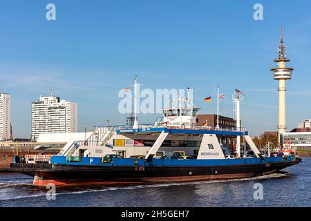 Weser traghetto BREMERHAVEN in servizio tra Bremerhaven e Nordenham Foto Stock