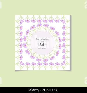 Acquerello naturale cosmo fiore e lasciare set design Illustrazione Vettoriale
