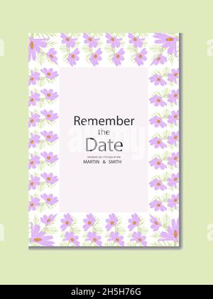 Acquerello naturale cosmo fiore e lasciare set design Illustrazione Vettoriale