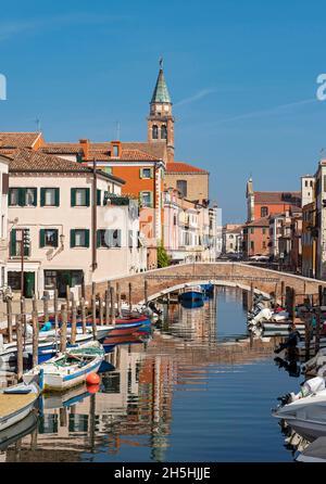 Canal vena, Chioggia, Venezia, Italia Foto Stock